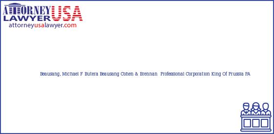 Telephone, Address and other contact data of Beausang, Michael F, King Of Prussia, PA, USA
