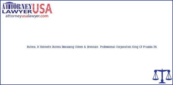 Telephone, Address and other contact data of Butera, H Kenneth, King Of Prussia, PA, USA