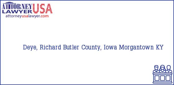 Telephone, Address and other contact data of Deye, Richard, Morgantown, KY, USA