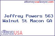 Jeffrey Powers 563 Walnut St Macon GA