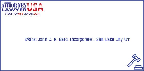 Telephone, Address and other contact data of Evans, John, Salt Lake City, UT, USA