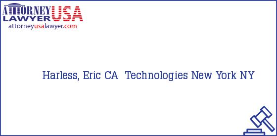 Telephone, Address and other contact data of Harless, Eric, New York, NY, USA