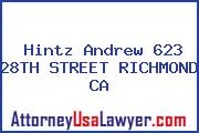 Hintz Andrew 623 28TH STREET RICHMOND CA