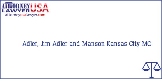 Telephone, Address and other contact data of Adler, Jim, Kansas City, MO, USA