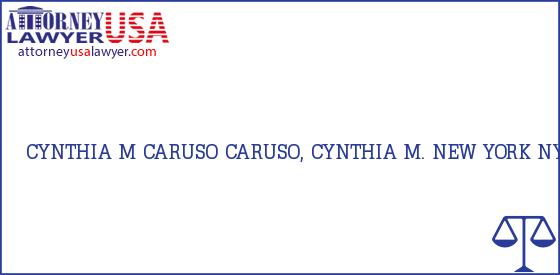 Telephone, Address and other contact data of CYNTHIA M CARUSO, NEW YORK, NY, USA