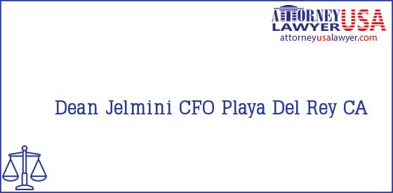 Telephone, Address and other contact data of Dean Jelmini, Playa Del Rey, CA, USA
