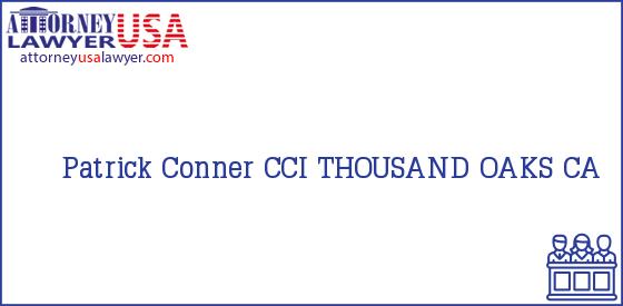 Telephone, Address and other contact data of Patrick Conner, THOUSAND OAKS, CA, USA