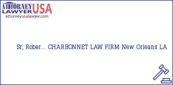 Telephone, Address and other contact data of Sr, Rober..., New Orleans, LA, USA
