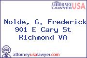 Nolde, G. Frederick 901 E Cary St Richmond VA