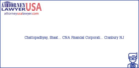 Telephone, Address and other contact data of Chattopadhyay, Shaat..., Cranbury, NJ, USA