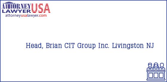 Telephone, Address and other contact data of Head, Brian, Livingston, NJ, USA