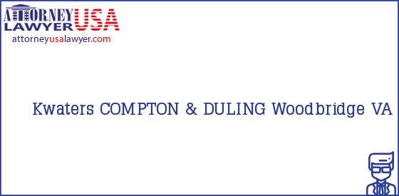 Telephone, Address and other contact data of Kwaters, Woodbridge, VA, USA