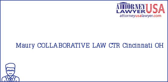 Telephone, Address and other contact data of Maury, Cincinnati, OH, USA