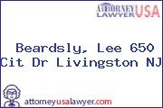 Beardsly, Lee 650 Cit Dr Livingston NJ