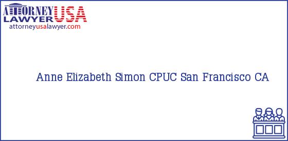 Telephone, Address and other contact data of Anne Elizabeth Simon, San Francisco, CA, USA