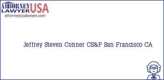 Telephone, Address and other contact data of Jeffrey Steven Conner, San Francisco, CA, USA