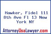 Hawker, Fidel 111 8th Ave Fl 13 New York NY