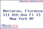 Merceron, Florence 111 8th Ave Fl 13 New York NY