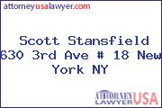 Scott Stansfield 630 3rd Ave # 18 New York NY