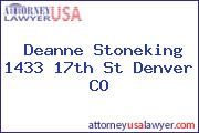 Deanne Stoneking 1433 17th St Denver CO