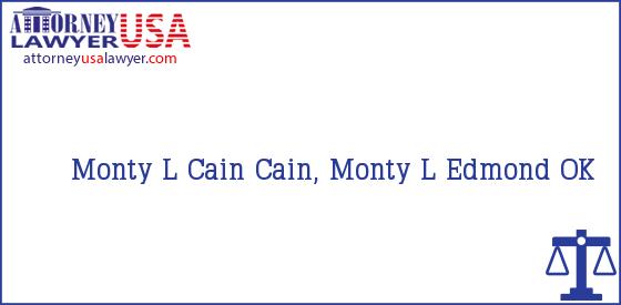 Telephone, Address and other contact data of Monty L Cain, Edmond, OK, USA