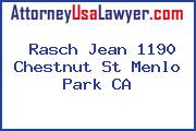 Rasch Jean 1190 Chestnut St Menlo Park CA