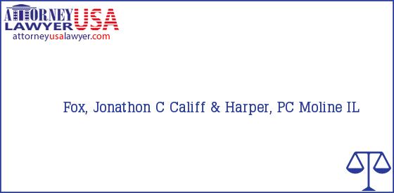 Telephone, Address and other contact data of Fox, Jonathon C, Moline, IL, USA