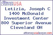 Letizia, Joseph C 1400 McDonald Investment Center 800 Superior Avenue Cleveland OH