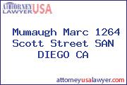 Mumaugh Marc 1264 Scott Street SAN DIEGO CA