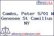 Cambs, Peter 5701 W Genesee St Camillus NY