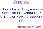 Constain Ungureanu 905 CALLE AMANECER STE 300 San Clemente CA