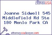 Joanne Sidwell 545 Middlefield Rd Ste 180 Menlo Park CA