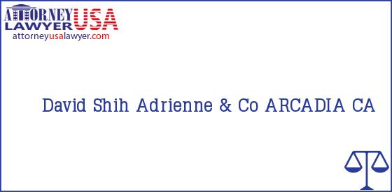 Telephone, Address and other contact data of David Shih, ARCADIA, CA, USA