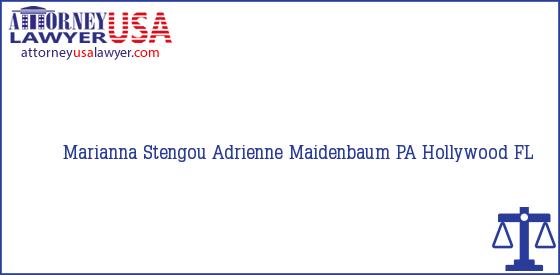 Telephone, Address and other contact data of Marianna Stengou, Hollywood, FL, USA