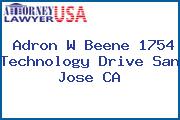 Adron W Beene 1754 Technology Drive San Jose CA