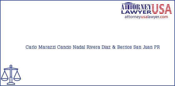 Telephone, Address and other contact data of Carlo Marazzi, San Juan, PR, USA