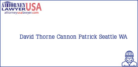 Telephone, Address and other contact data of David Thorne, Seattle, WA, USA