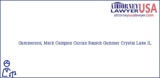 Telephone, Address and other contact data of Gummerson, Mark, Crystal Lake, IL, USA