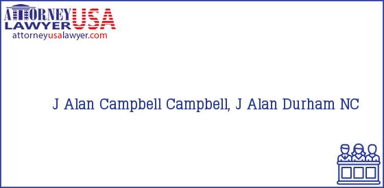 Telephone, Address and other contact data of J Alan Campbell, Durham, NC, USA