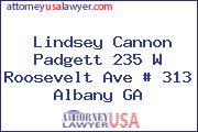 Lindsey Cannon Padgett 235 W Roosevelt Ave # 313 Albany GA