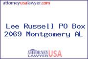 Lee Russell PO Box 2069 Montgomery AL