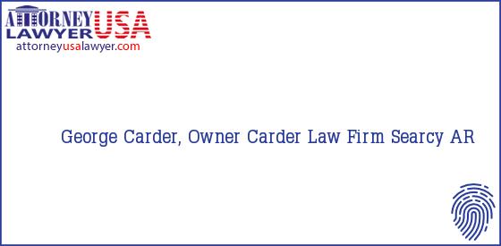 Telephone, Address and other contact data of George Carder, Owner, Searcy, AR, USA