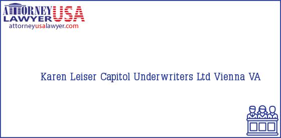 Telephone, Address and other contact data of Karen Leiser, Vienna, VA, USA