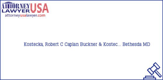 Telephone, Address and other contact data of Kostecka, Robert C, Bethesda, MD, USA