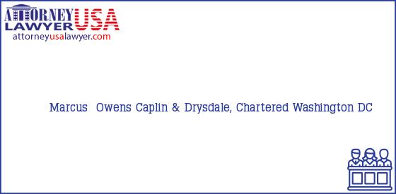 Telephone, Address and other contact data of Marcus  Owens, Washington, DC, USA