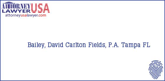 Telephone, Address and other contact data of Bailey, David, Tampa, FL, USA