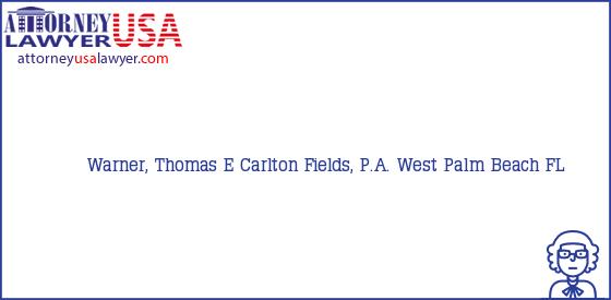 Telephone, Address and other contact data of Warner, Thomas E, West Palm Beach, FL, USA