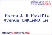 Barnett 6 Pacific Avenue OAKLAND CA