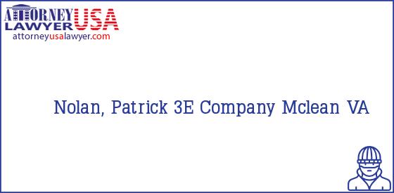 Telephone, Address and other contact data of Nolan, Patrick, Mclean, VA, USA