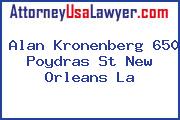 Alan Kronenberg 650 Poydras St New Orleans La